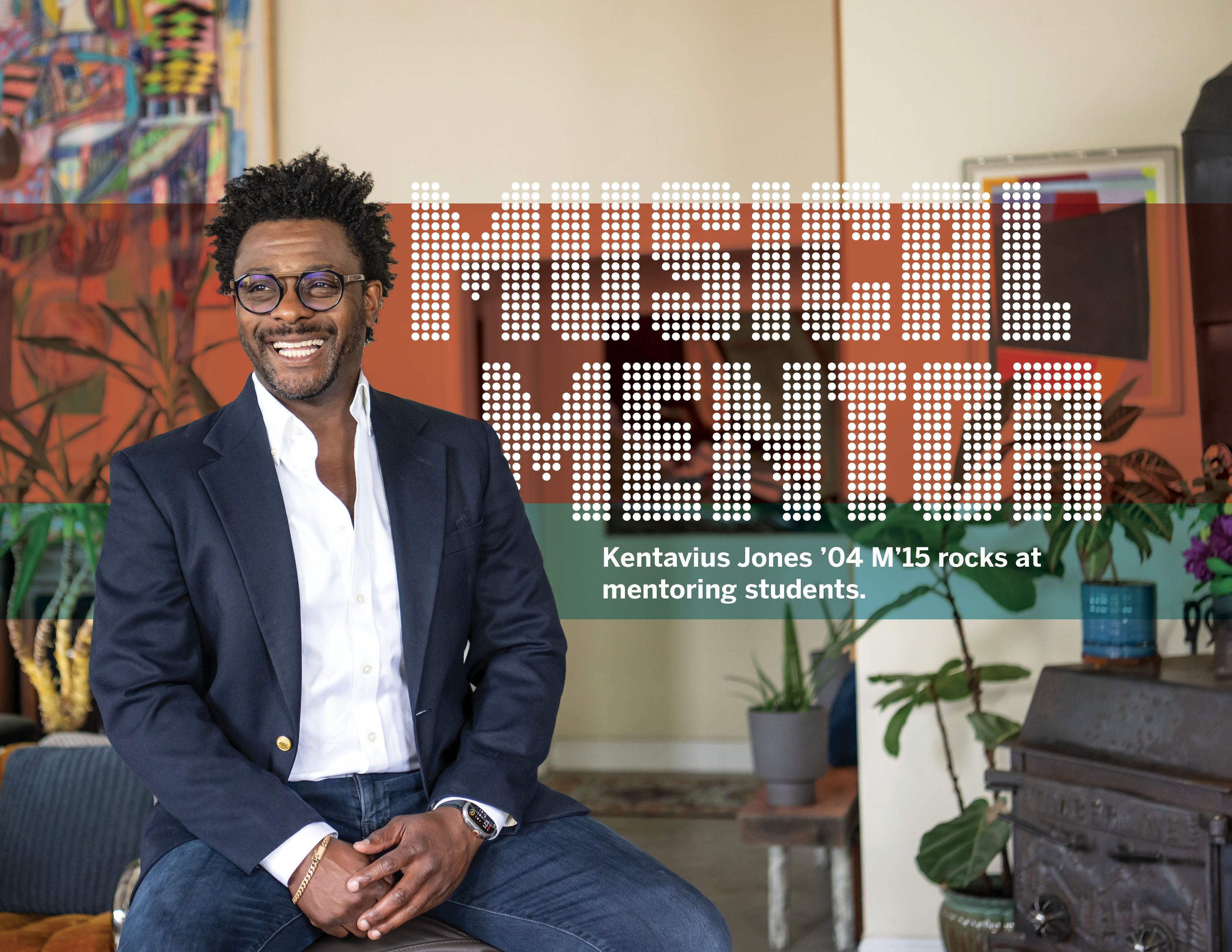 Musical Mentor: Kentavius Jones ’04 M’15 rocks at mentoring students.